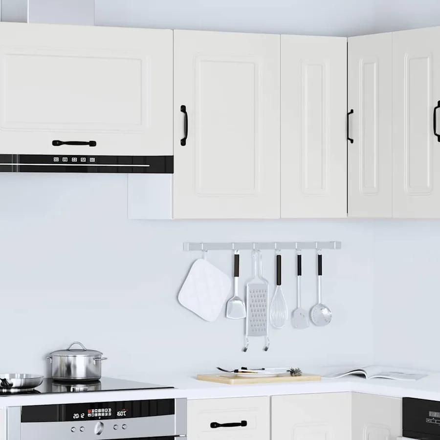 Armoire murale de cuisine Kalmar blanc bois d'ingénierie