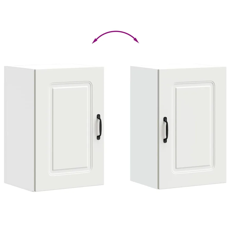 Armoire murale de cuisine Kalmar blanc bois d'ingénierie - 9