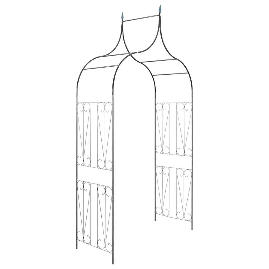 Arche de jardin Design de piquet plantes grimpantes Vert foncé - 2
