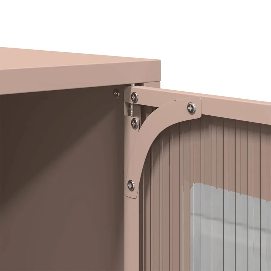 Meuble TV rose 68x39x60,5 cm acier laminé à froid - 10