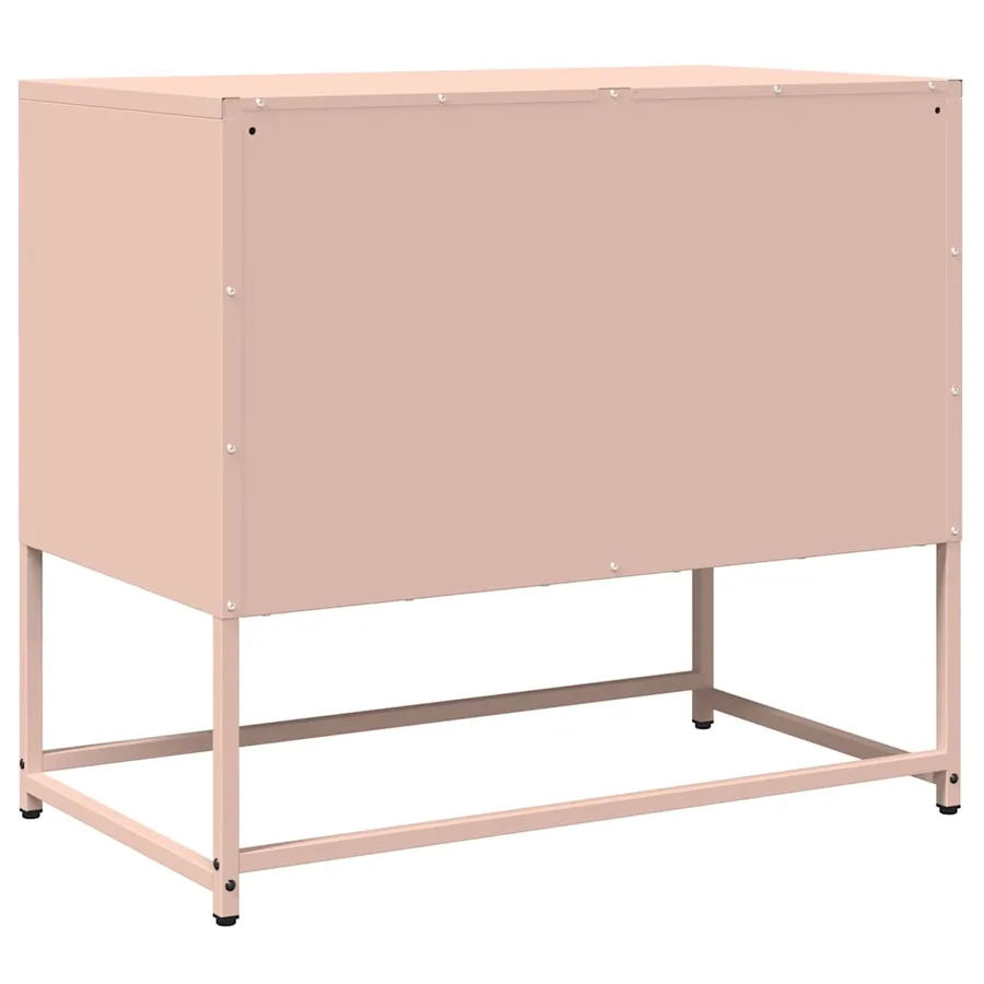 Meuble TV rose 68x39x60,5 cm acier laminé à froid - 8