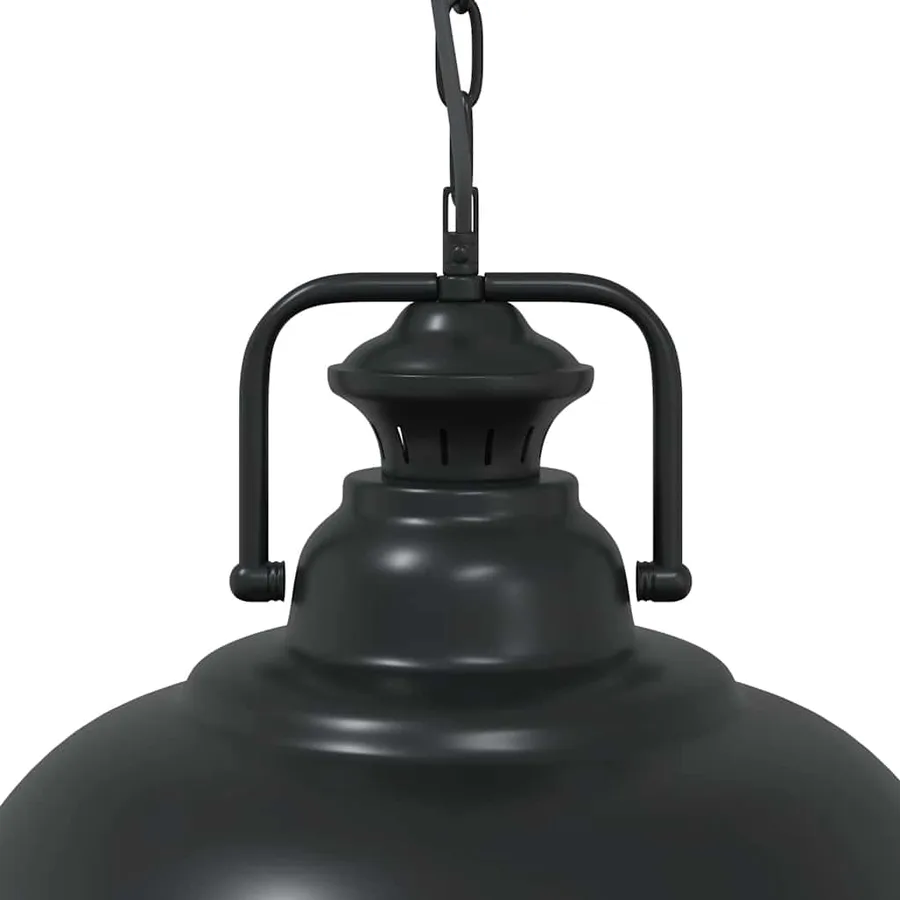 Lampe suspendue E27 noir Ø 31 cm fer - 8
