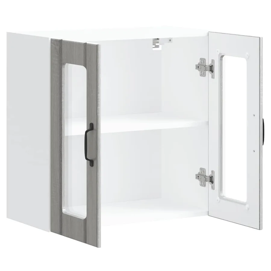 Armoire murale de cuisine et porte en verre Lucca sonoma gris - 7