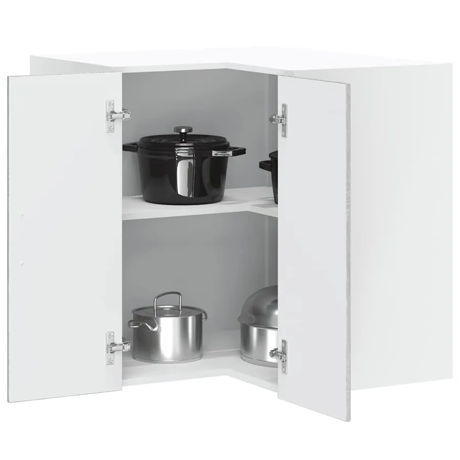 Armoire d'angle murale de cuisine Lucca sonoma gris