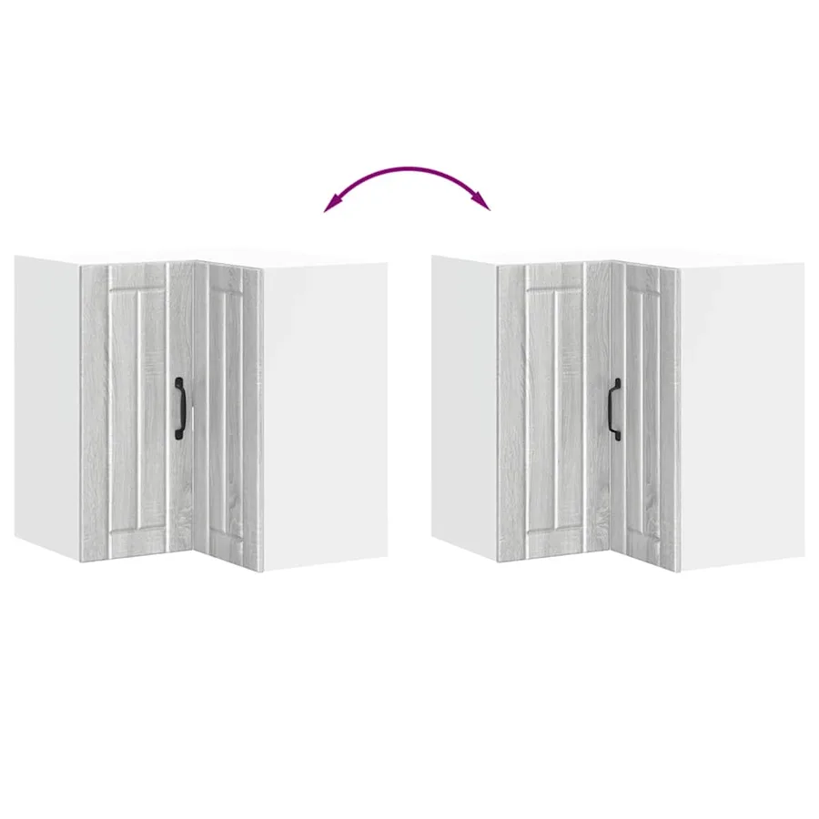 Armoire d'angle murale de cuisine Lucca sonoma gris - 8