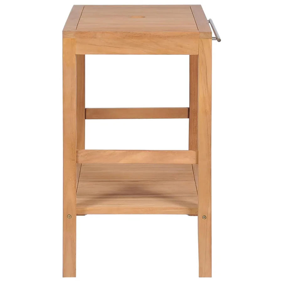 Meuble-lavabo de salle de bains Teck massif 74x45x75 cm - 4