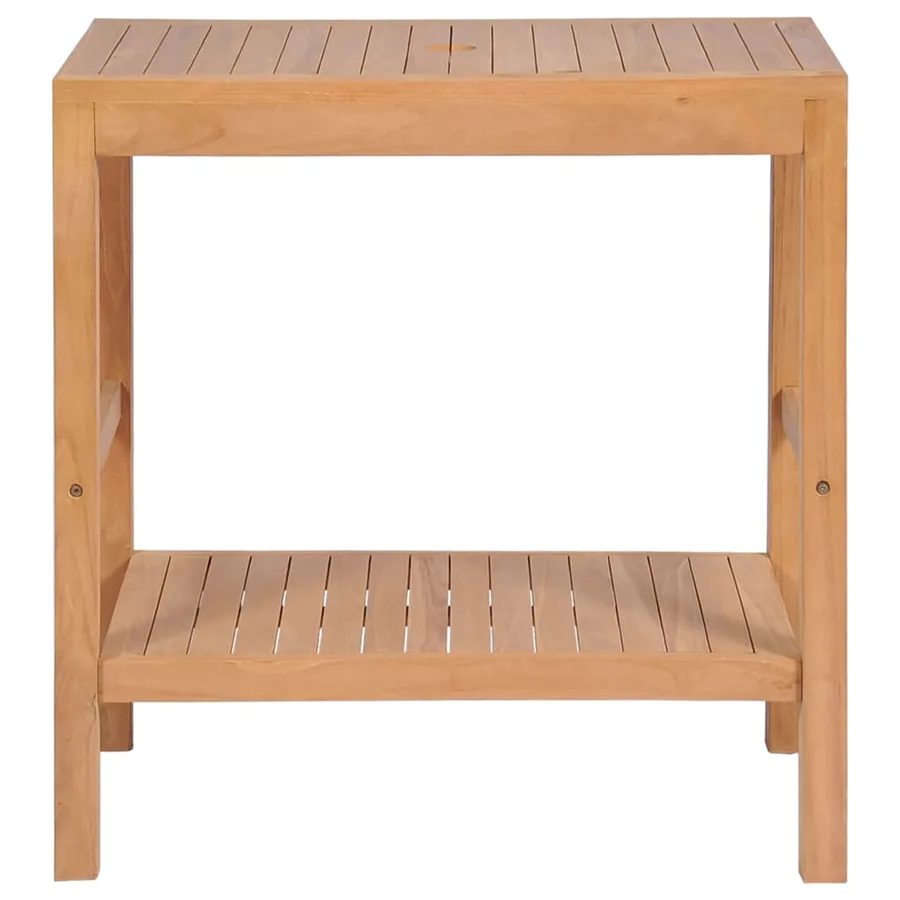 Meuble-lavabo de salle de bains Teck massif 74x45x75 cm - 8