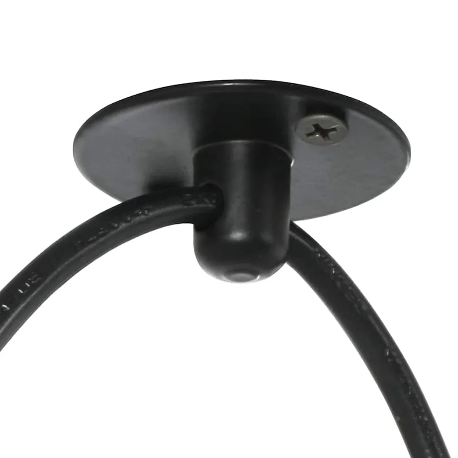 Lampe suspendue avec 5 porte-lampes E27 noir métal - 9