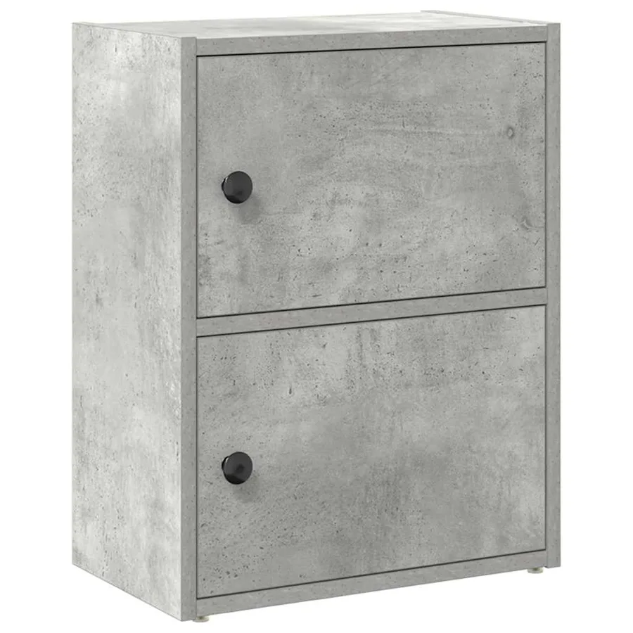 Bibliothèque gris béton 40x24x52 cm bois d'ingénierie - 2