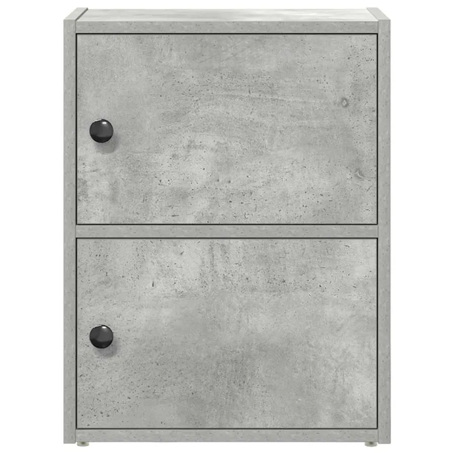 Bibliothèque gris béton 40x24x52 cm bois d'ingénierie - 4