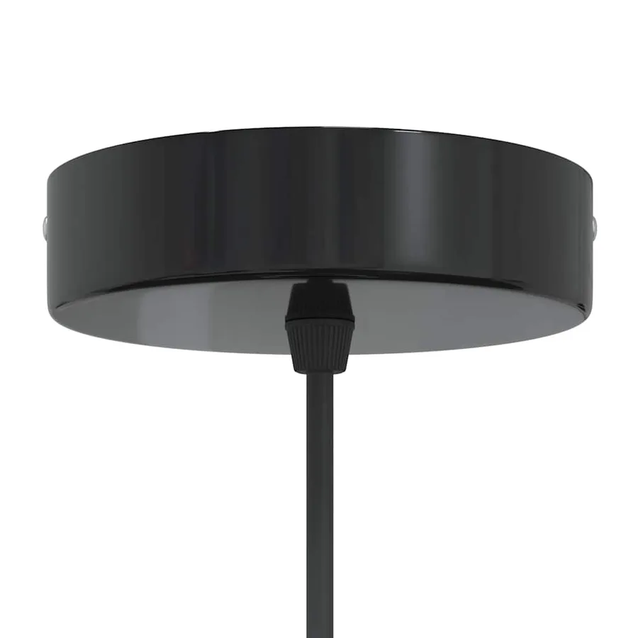 Lampe suspendue réglable hauteur E27 orange brillant métal - 7
