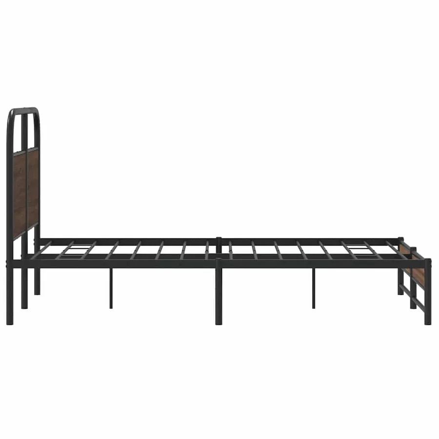 Cadre de lit sans matelas 140x200 cm chêne marron - 6