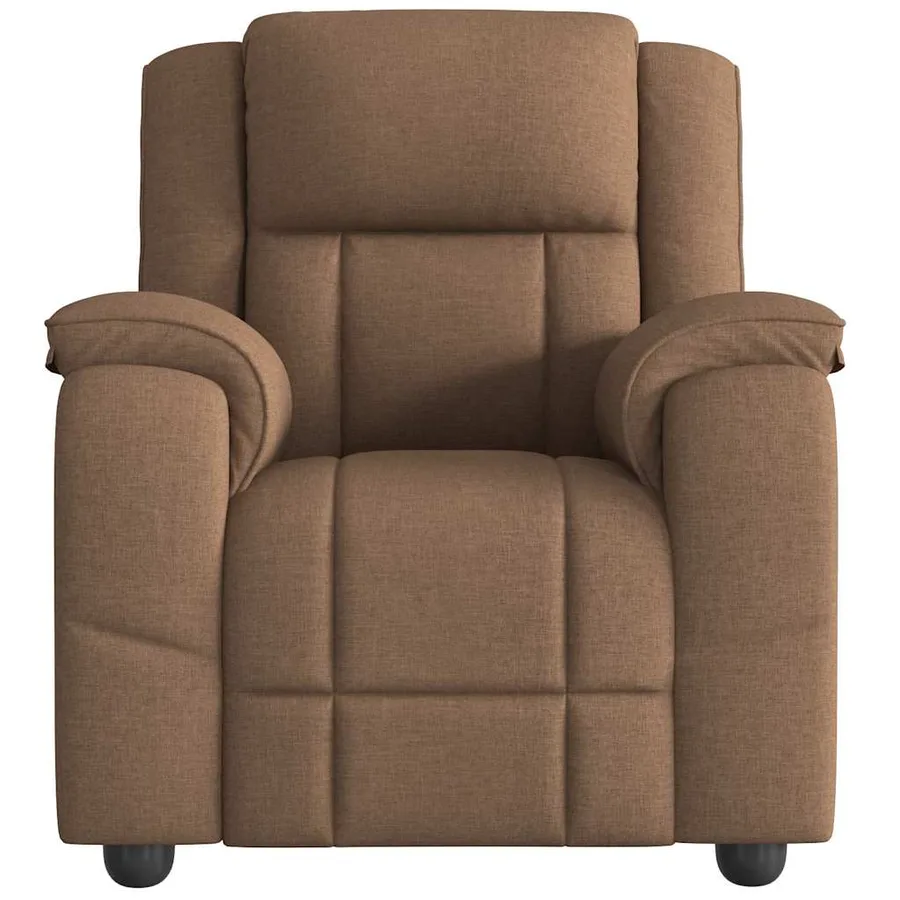 Fauteuil de massage inclinable Marron Tissu - 3