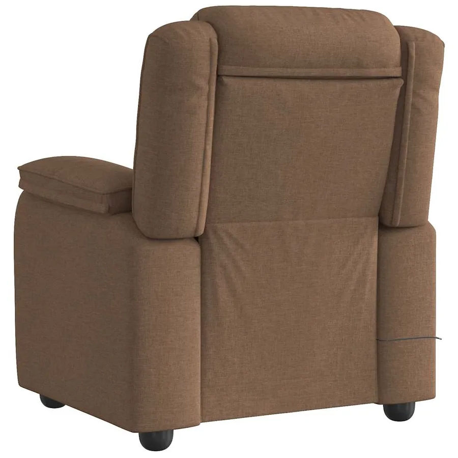 Fauteuil de massage inclinable Marron Tissu - 5