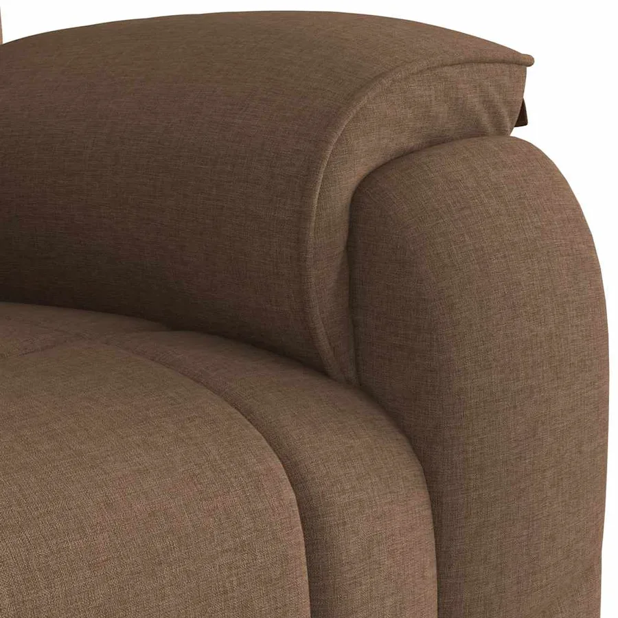 Fauteuil de massage inclinable Marron Tissu - 9