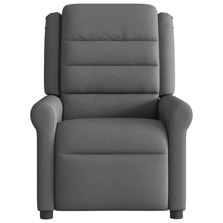 Fauteuil inclinable de massage en tissu gris foncé - 3