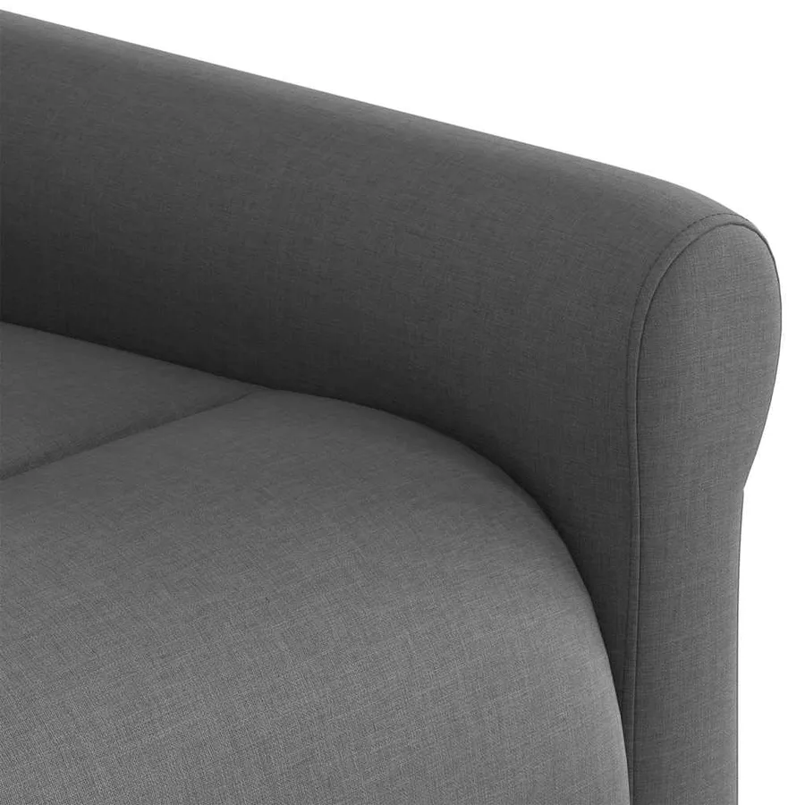 Fauteuil inclinable de massage en tissu gris foncé - 9
