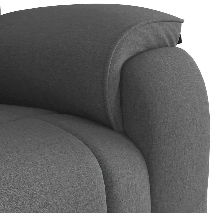 Fauteuil de massage inclinable Gris foncé Tissu - 8