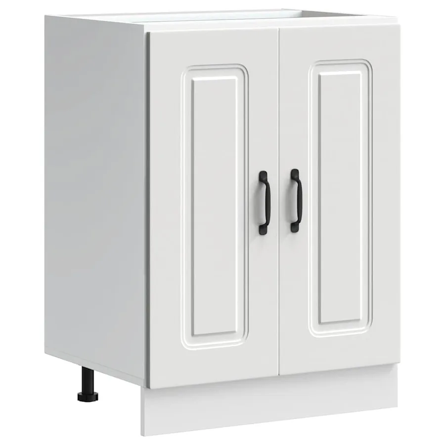 Meuble bas pour évier Kalmar blanc 60x46x81,5cm bois ingénierie - 2