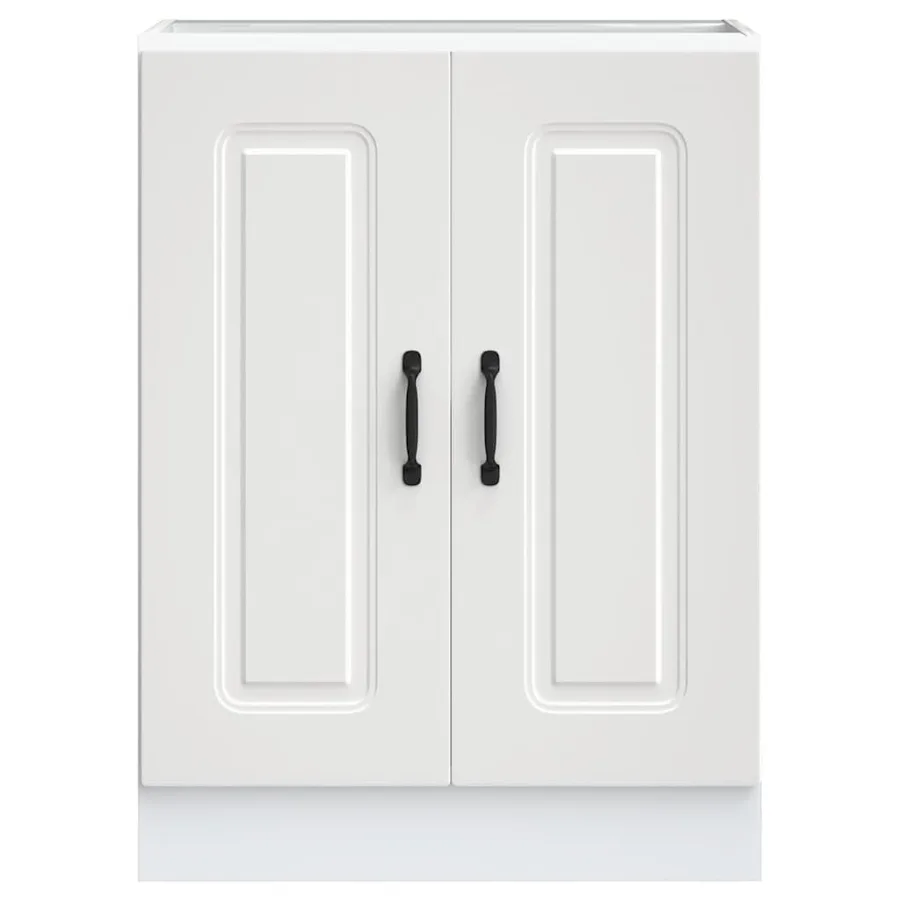 Meuble bas pour évier Kalmar blanc 60x46x81,5cm bois ingénierie - 4