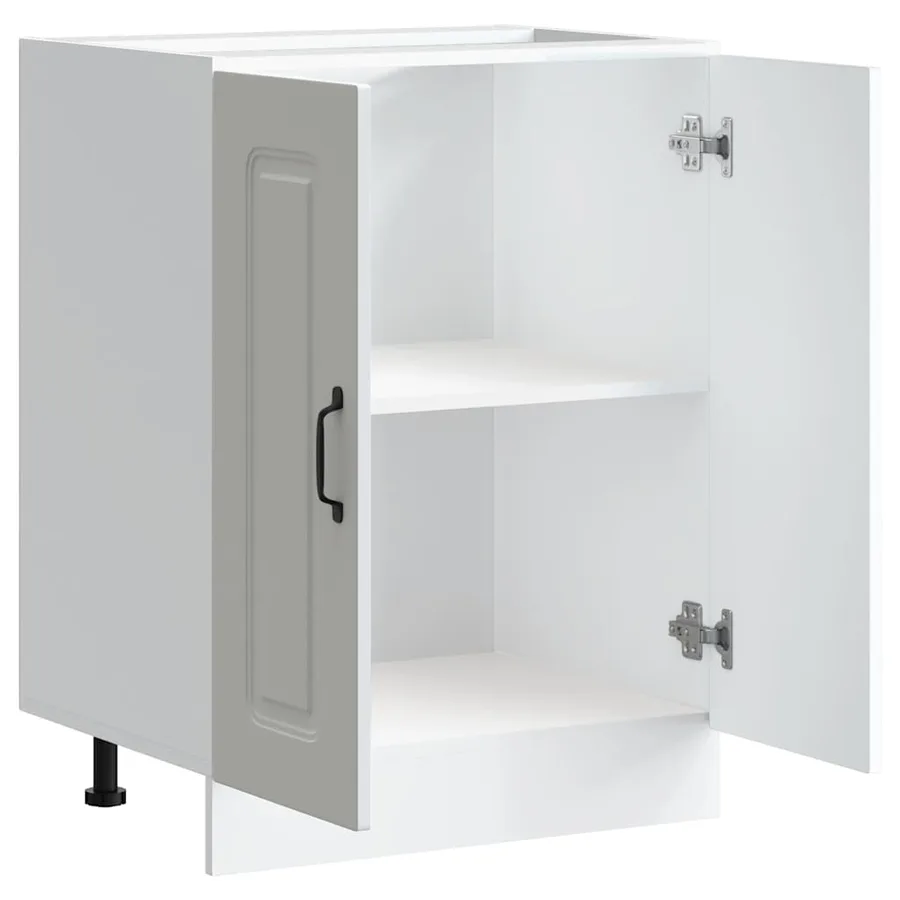 Meuble bas pour évier Kalmar blanc 60x46x81,5cm bois ingénierie - 5