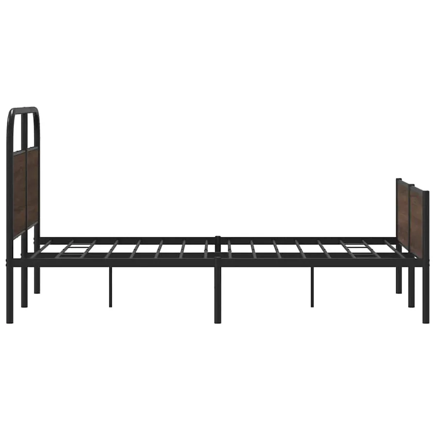 Cadre de lit sans matelas 120x190 cm chêne marron - 6