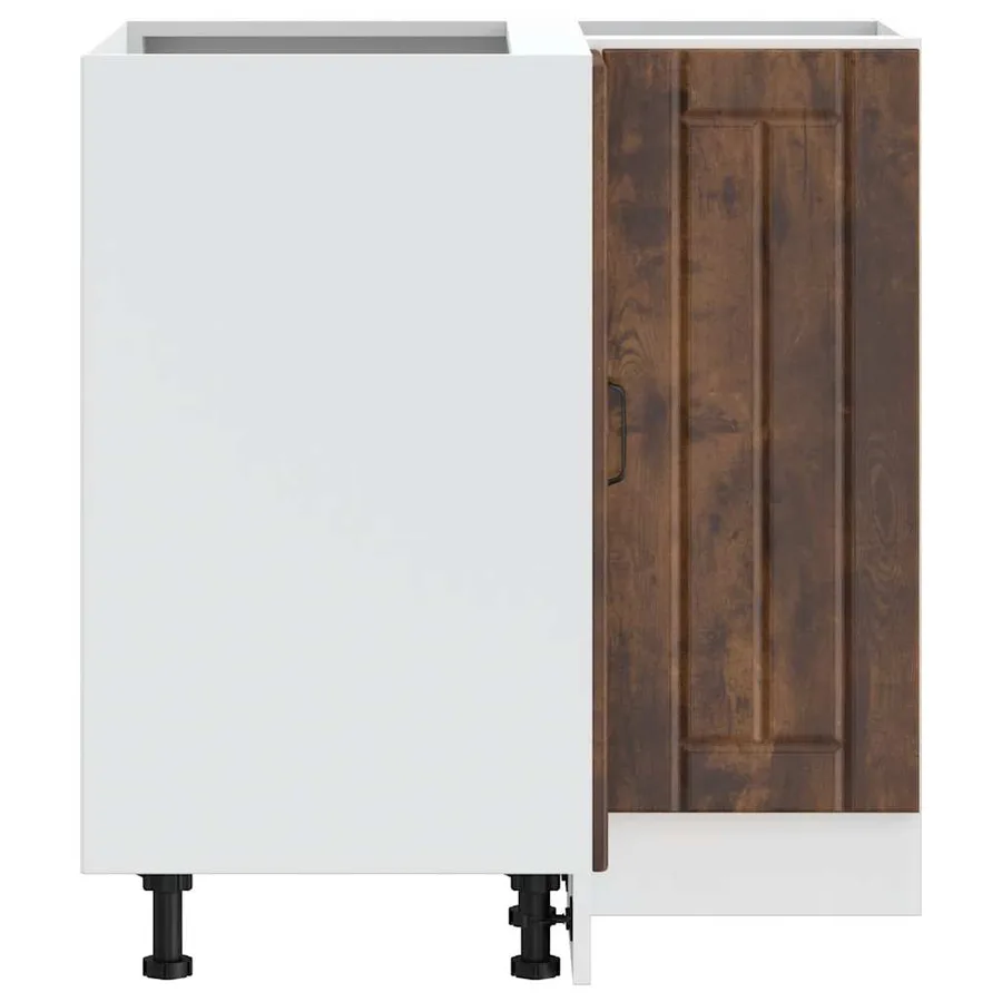 Armoire d'angle de cuisine Lucca chêne fumé bois d'ingénierie - 7