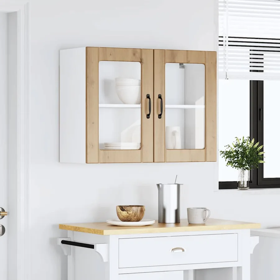 Armoire murale de cuisine avec porte en verre Lucca - 3
