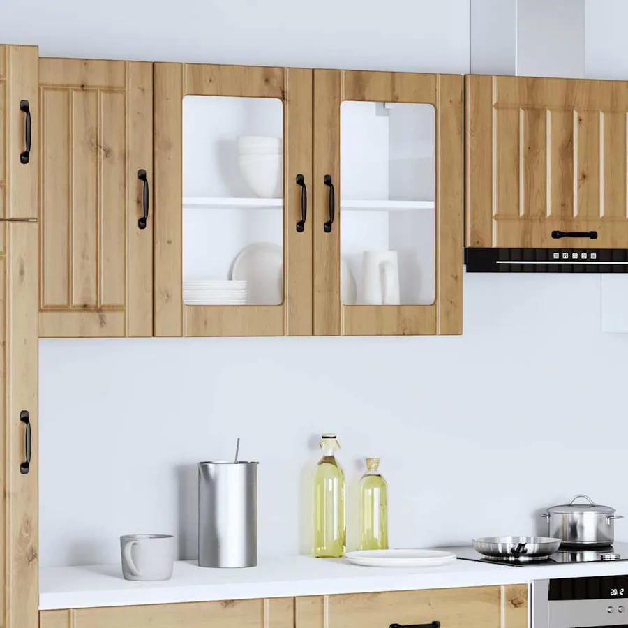 Armoire murale de cuisine avec porte en verre Lucca - 4