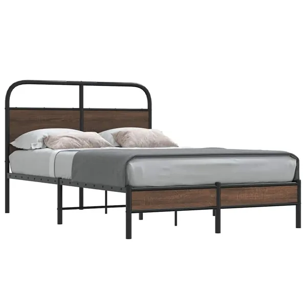 Cadre de lit sans matelas 120x200 cm chêne marron