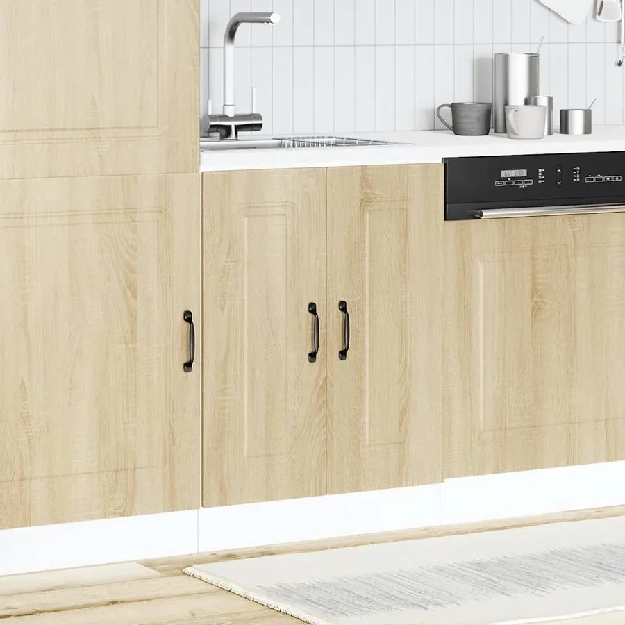 Meuble bas pour évier Kalmar chêne sonoma bois d'ingénierie - 3