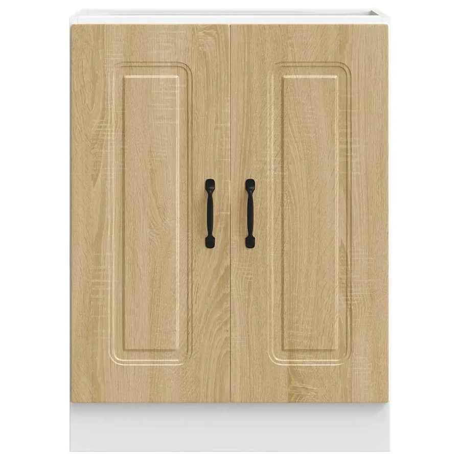 Meuble bas pour évier Kalmar chêne sonoma bois d'ingénierie - 4