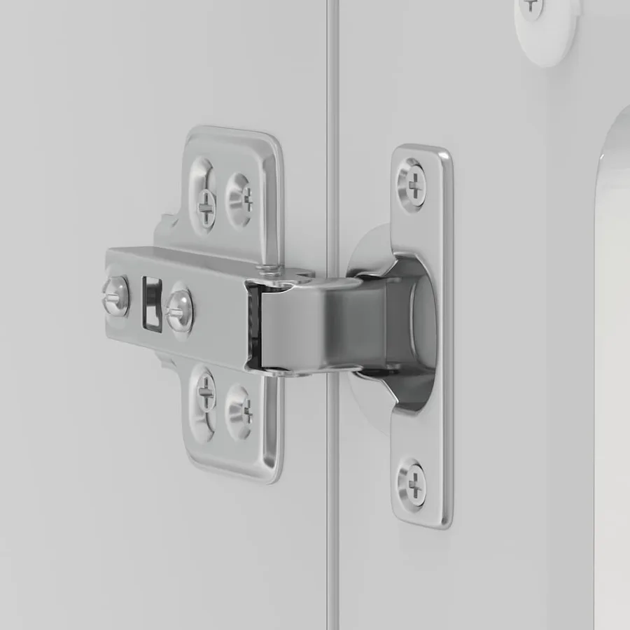 Armoire murale de cuisine avec porte vitrée "Lucca" Bois d'ingénierie blanc brillant - 10