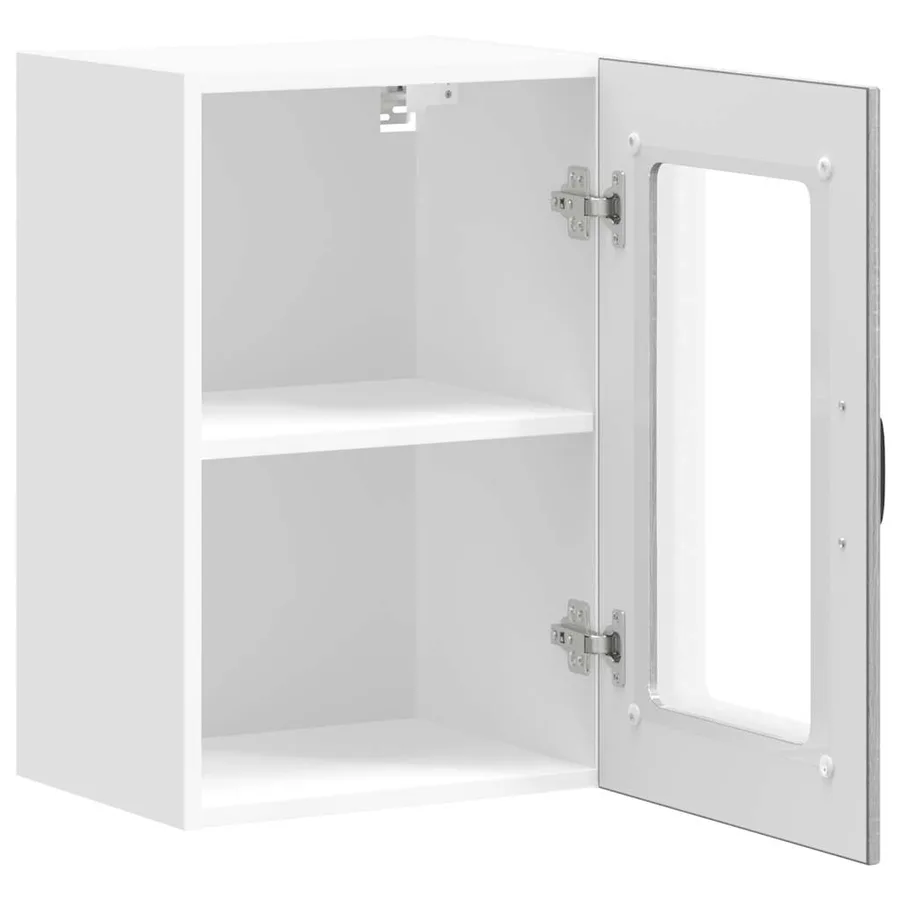 Armoire murale de cuisine avec porte en verre Lucca sonoma gris - 7