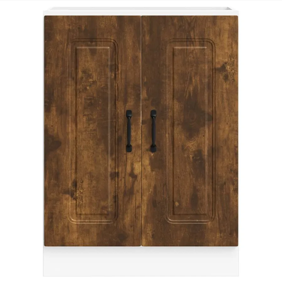 Meuble bas pour évier Kalmar chêne fumé bois d'ingénierie - 4