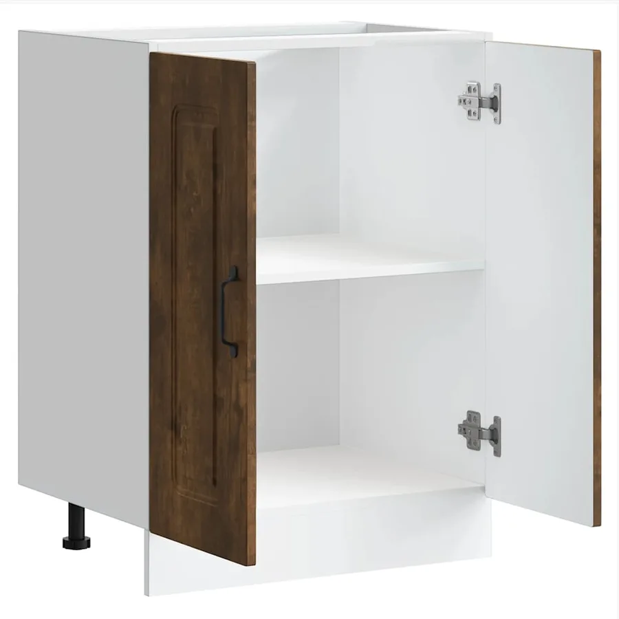 Meuble bas pour évier Kalmar chêne fumé bois d'ingénierie - 5