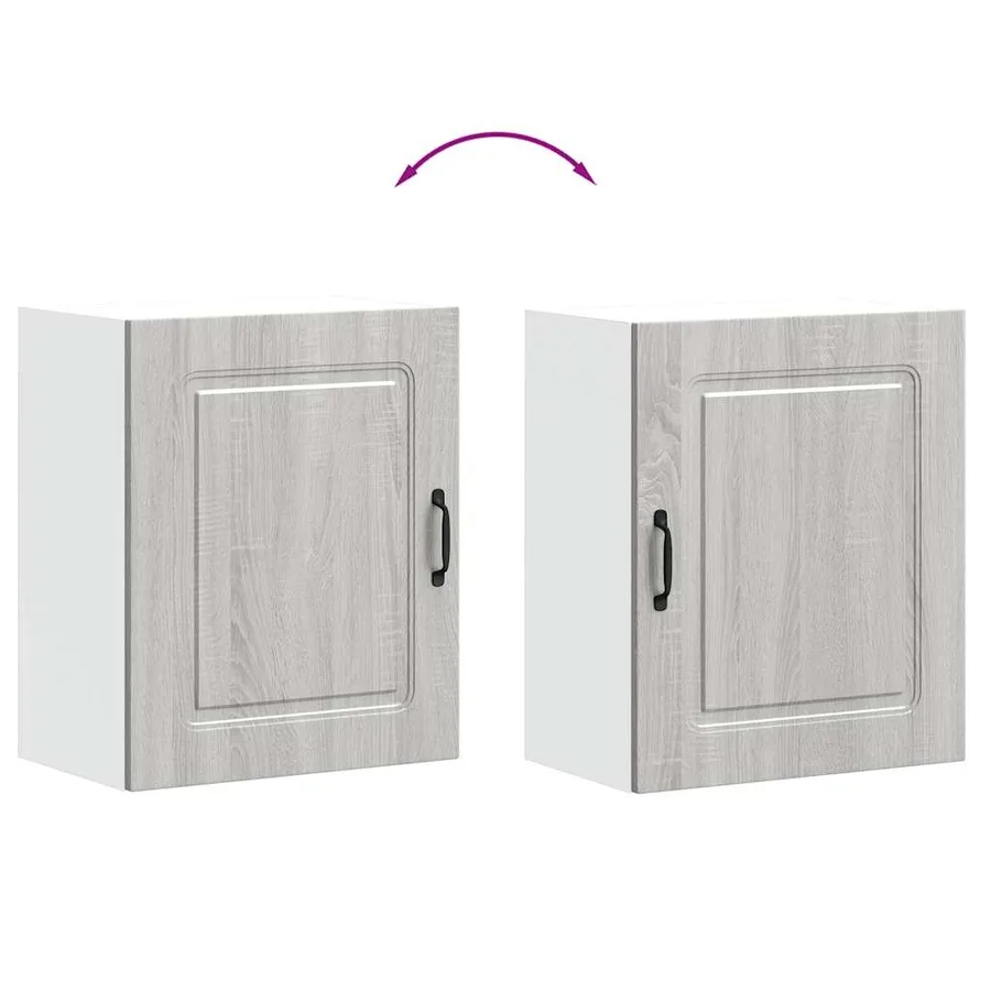 Armoires murales de cuisine 2 pcs Kalmar Gris Sonoma en bois d'ingénierie - 10