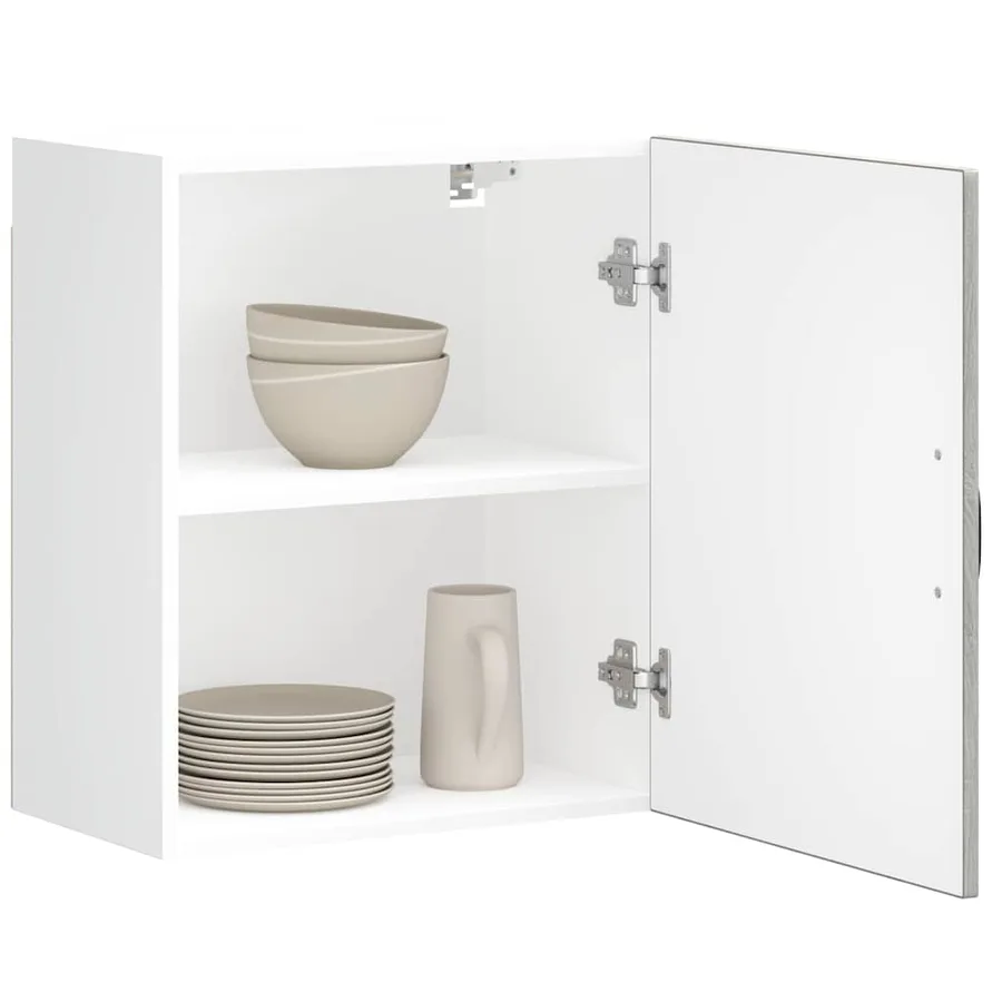 Armoires murales de cuisine 2 pcs Kalmar Gris Sonoma en bois d'ingénierie - 4