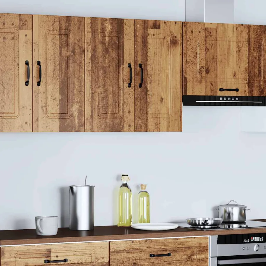 Armoire murale de cuisine Kalmar vieux bois bois d'ingénierie - 3
