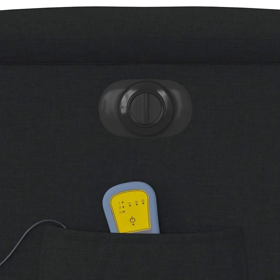 Fauteuil inclinable de massage électrique Noir Tissu - 13