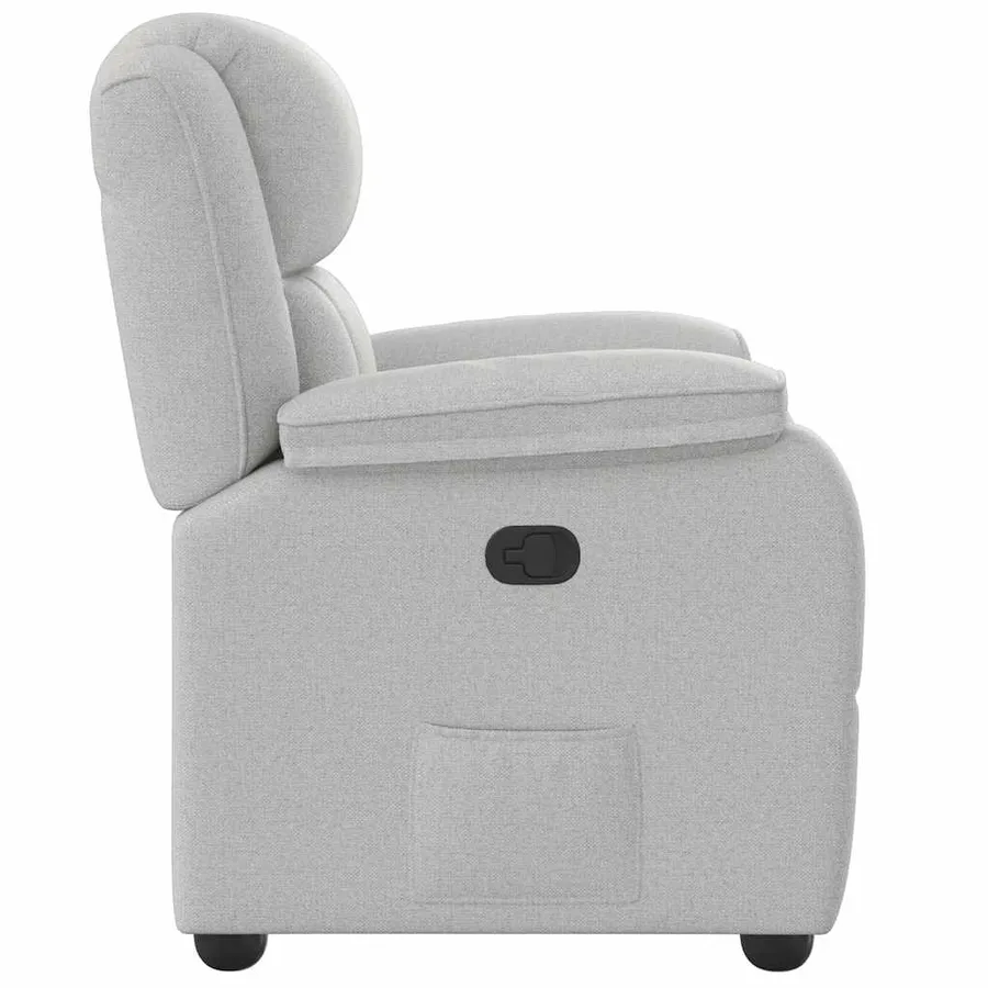Fauteuil inclinable gris nuage tissu - 4