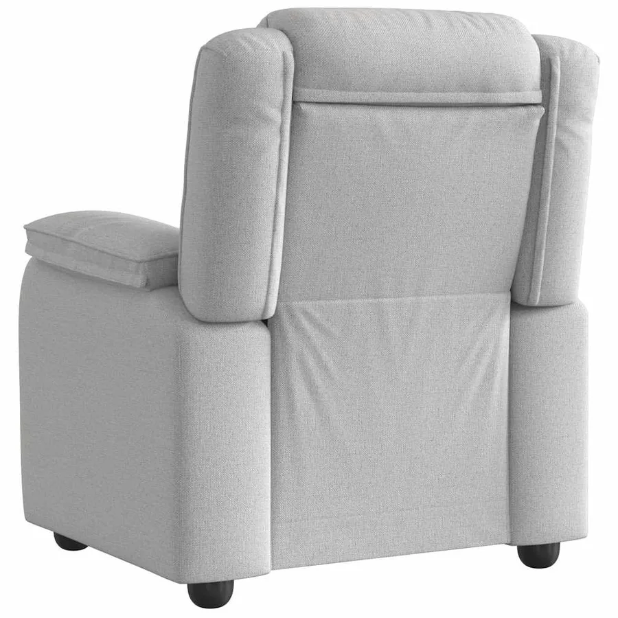 Fauteuil inclinable gris nuage tissu - 5
