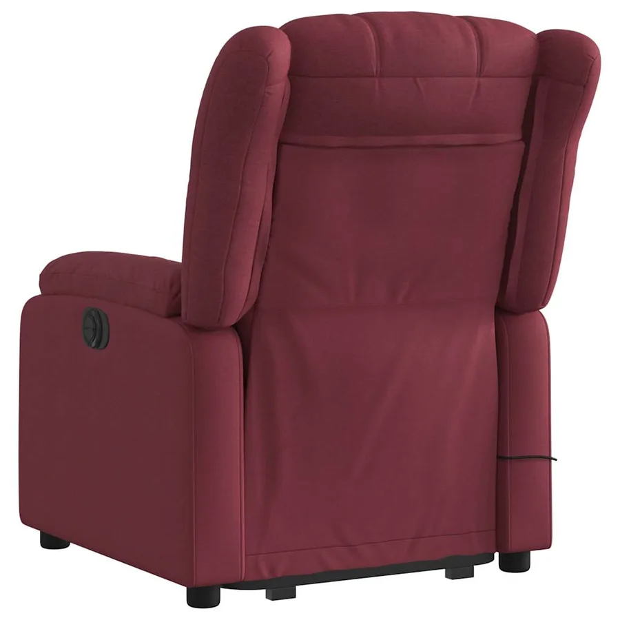 Fauteuil inclinable de massage Rouge bordeaux Tissu - 5