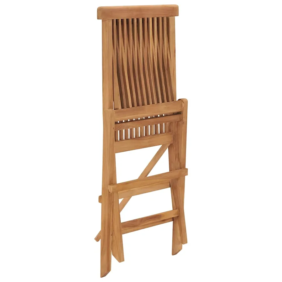 Chaises pliables de jardin lot de 2 Bois de teck solide - 8
