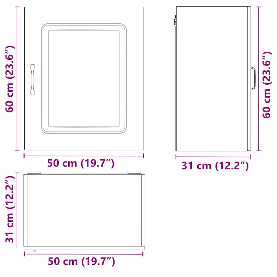Armoires murales de cuisine 2pcs Kalmar blanc bois d'ingénierie - 11