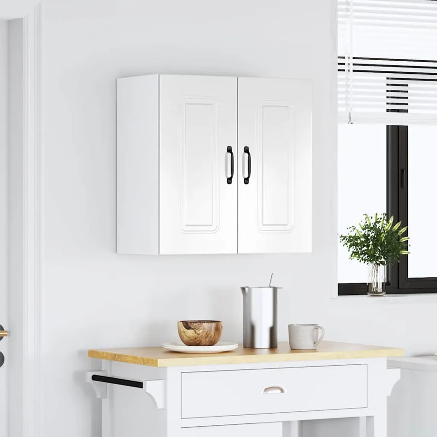 Armoire murale de cuisine Kalmar blanc brillant bois ingénierie - 3