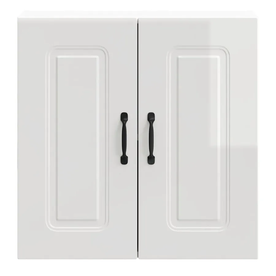 Armoire murale de cuisine Kalmar blanc brillant bois ingénierie - 4