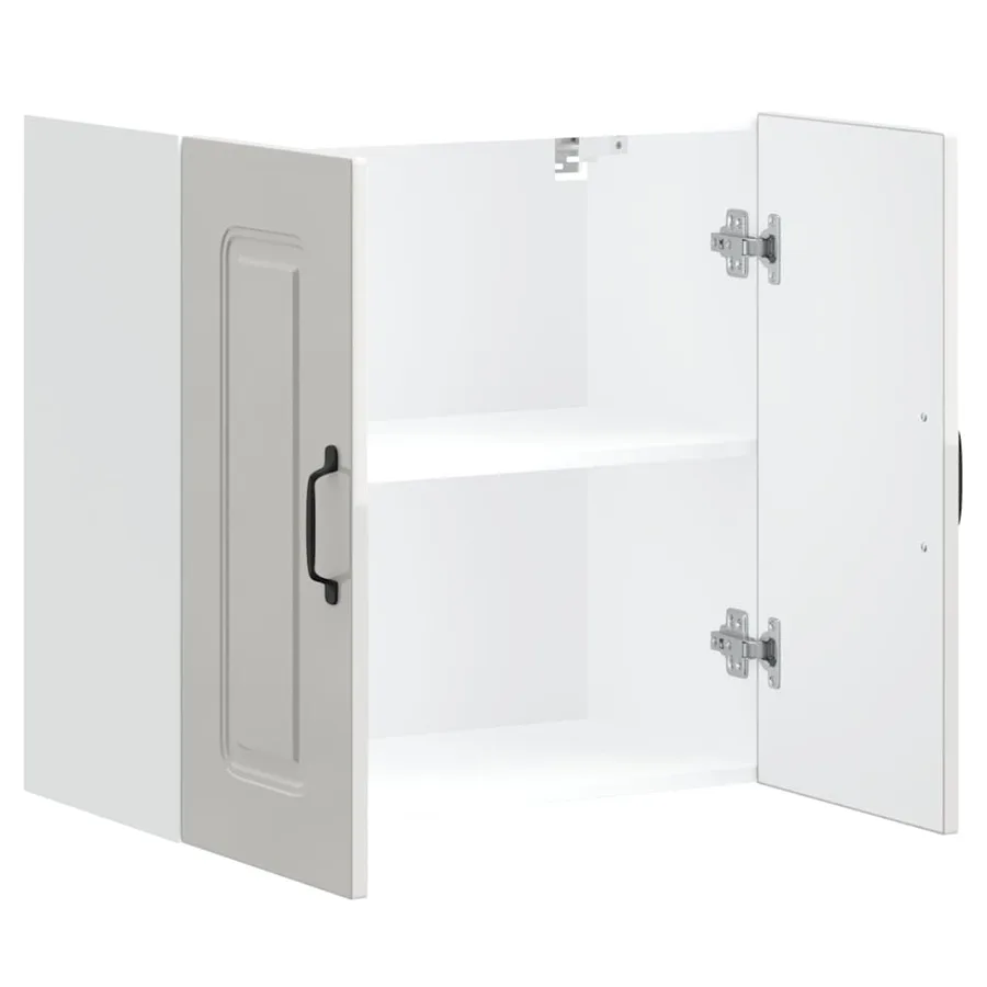 Armoire murale de cuisine Kalmar blanc brillant bois ingénierie - 5