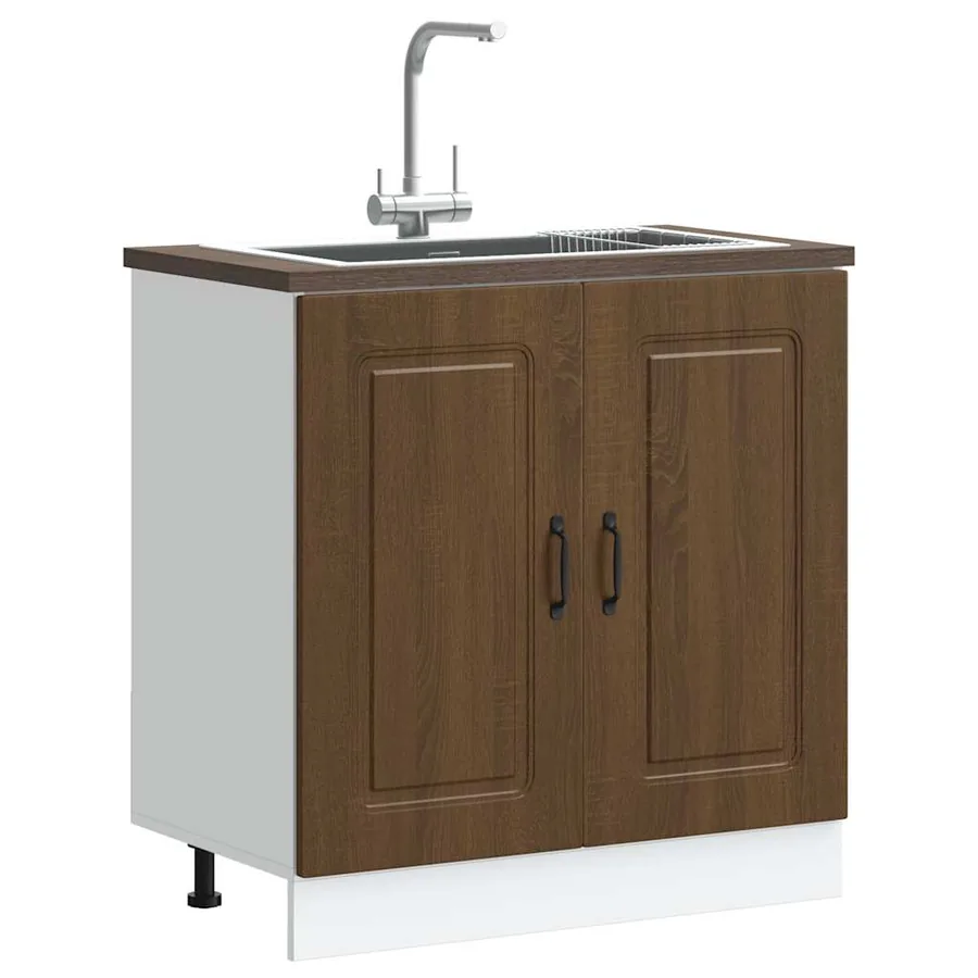 Meuble bas pour évier Kalmar chêne artisanal bois ingénierie