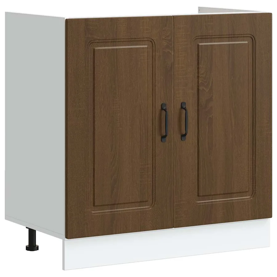 Meuble bas pour évier Kalmar chêne artisanal bois ingénierie - 2